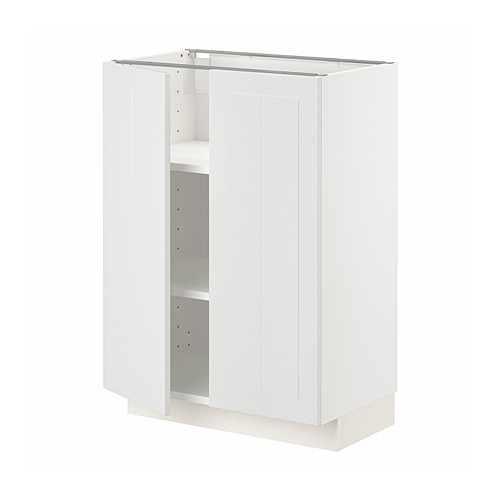 METOD - base cabinet with shelves/2 doors, white/Stensund white | IKEA Taiwan Online - PE805803_S4