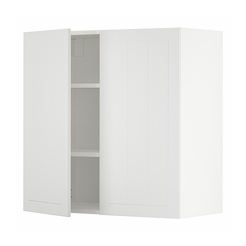 METOD - wall cabinet with shelves/2 doors, white/Stensund white | IKEA Taiwan Online - PE805885_S4