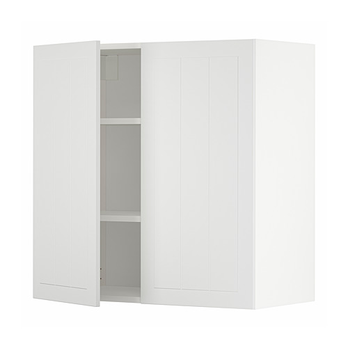 METOD wall cabinet with shelves/2 doors