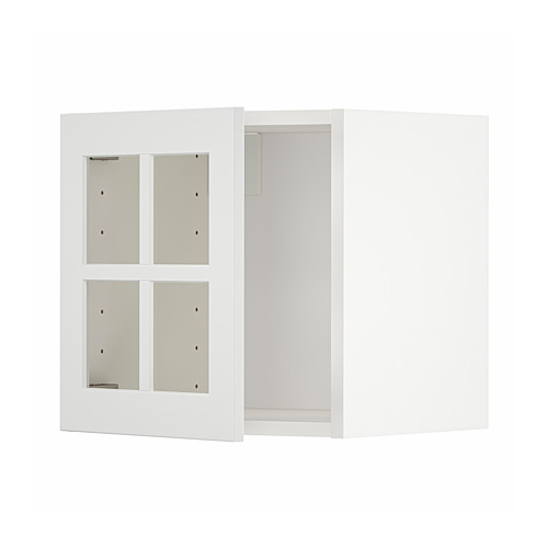 METOD wall cabinet with glass door