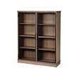 LANESUND - glass-door cabinet, grey-brown, 121x37x152 cm | IKEA Taiwan Online - PE888406_S2 