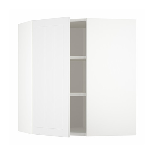 METOD corner wall cabinet with shelves