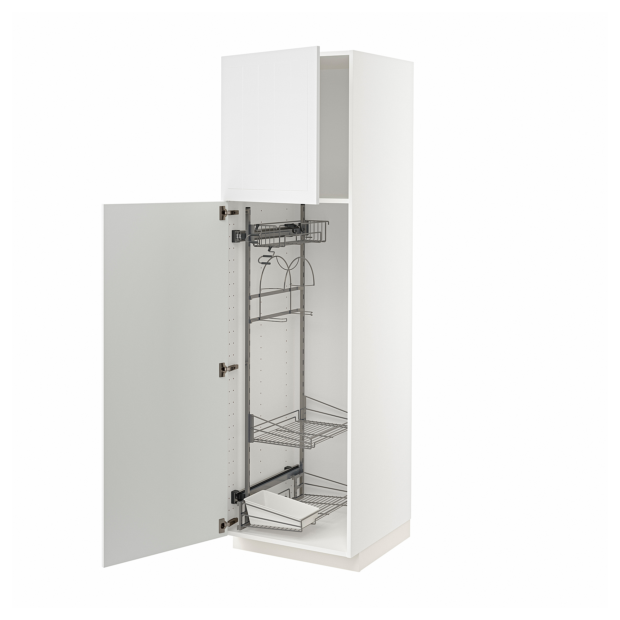 METOD high cabinet with cleaning interior