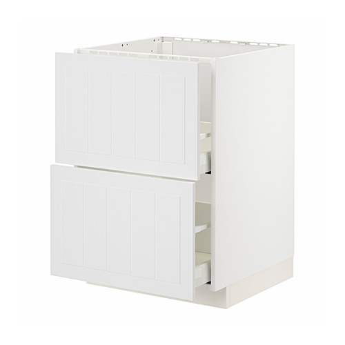 METOD/MAXIMERA - base cab f sink+2 fronts/2 drawers, white/Stensund white | IKEA Taiwan Online - PE805794_S4