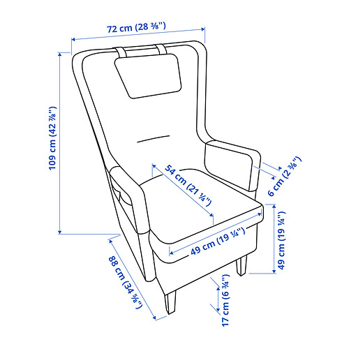 OMTÄNKSAM - armchair, Gunnared dark grey | IKEA Taiwan Online - PE849602_S4
