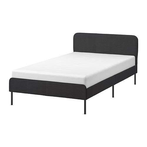 SLATTUM - upholstered bed frame, Vissle dark grey, 120x200 cm | IKEA Taiwan Online - PE926648_S4