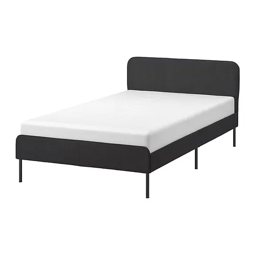 SLATTUM - upholstered bed frame, Vissle dark grey, 120x200 cm | IKEA Taiwan Online - PE926648_S4