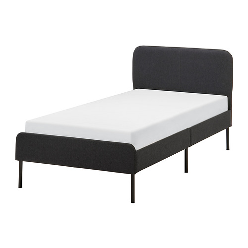 SLATTUM - upholstered bed frame, Vissle dark grey, 90x200 cm | IKEA Taiwan Online - PE926649_S4