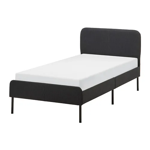 SLATTUM - 單人軟墊式床框, Vissle 深灰色, 90x200 公分 | IKEA 線上購物 - PE926649_S4
