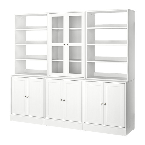 HAVSTA - storage combination w glass doors, white, 243x47x212 cm | IKEA Taiwan Online - PE954139_S4