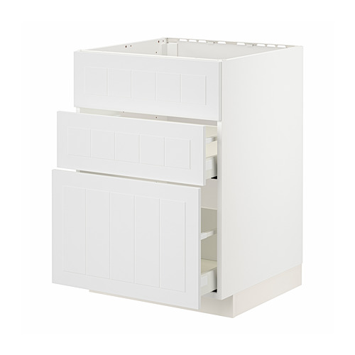 METOD/MAXIMERA - base cab f sink+3 fronts/2 drawers, white/Stensund white | IKEA Taiwan Online - PE805938_S4