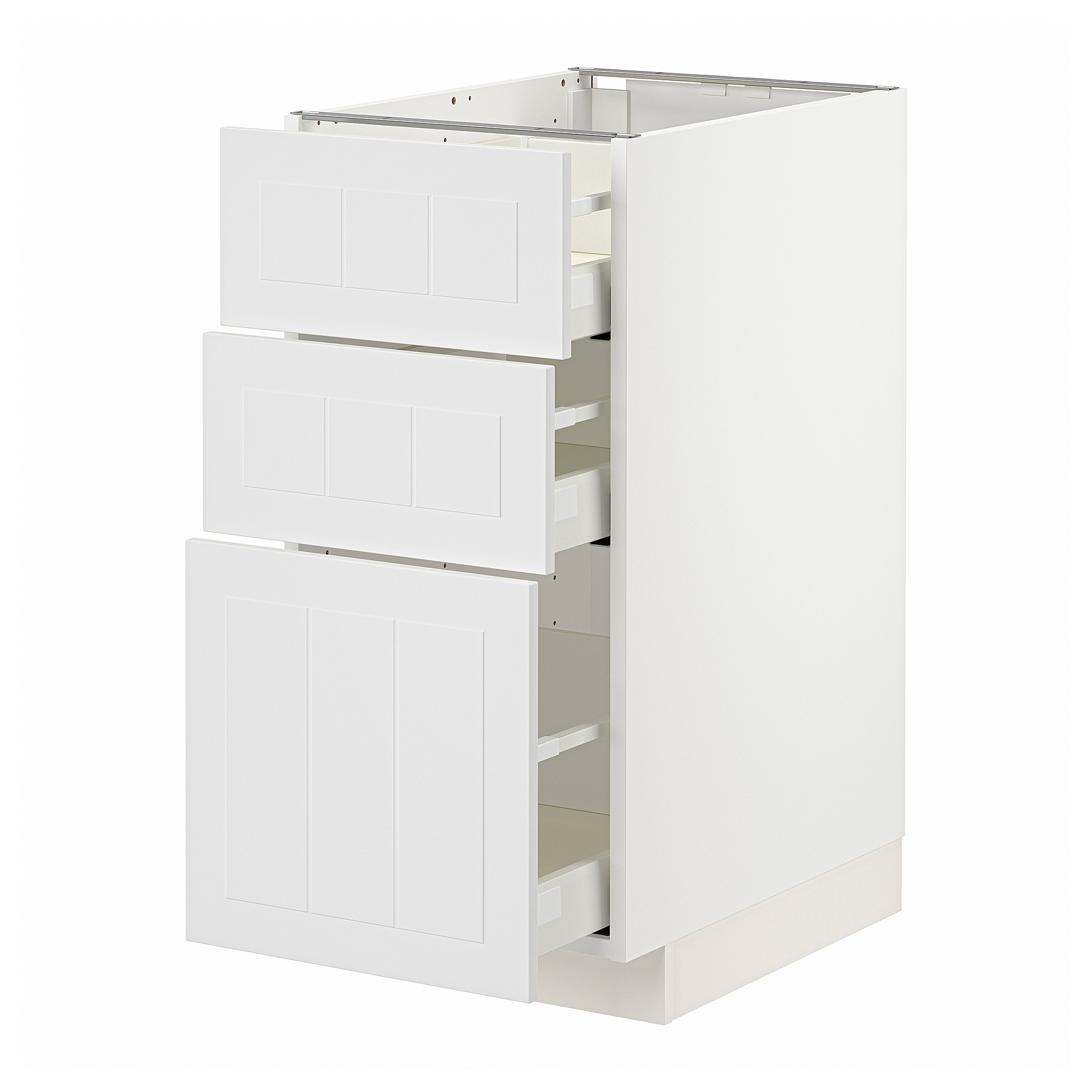 METOD/MAXIMERA base cabinet with 3 drawers