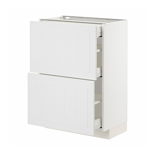 METOD/MAXIMERA - base cab with 2 fronts/3 drawers, white/Stensund white | IKEA Taiwan Online - PE805965_S4