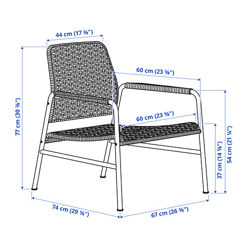 ULRIKSBERG - 扶手椅, 籐製/碳黑色 | IKEA 線上購物 - PE849637_S4