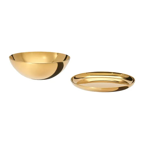 STOCKHOLM 2025 - 花缽/盤, 黃銅色 | IKEA 線上購物 - PE954190_S4