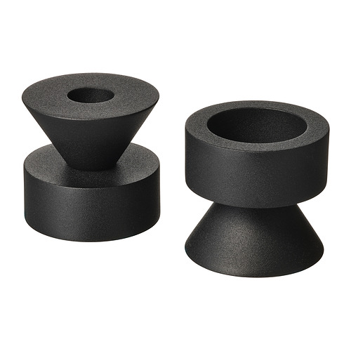 STOCKHOLM 2025 - candlestick/tealight holder, black, 6 cm | IKEA Taiwan Online - PE954189_S4