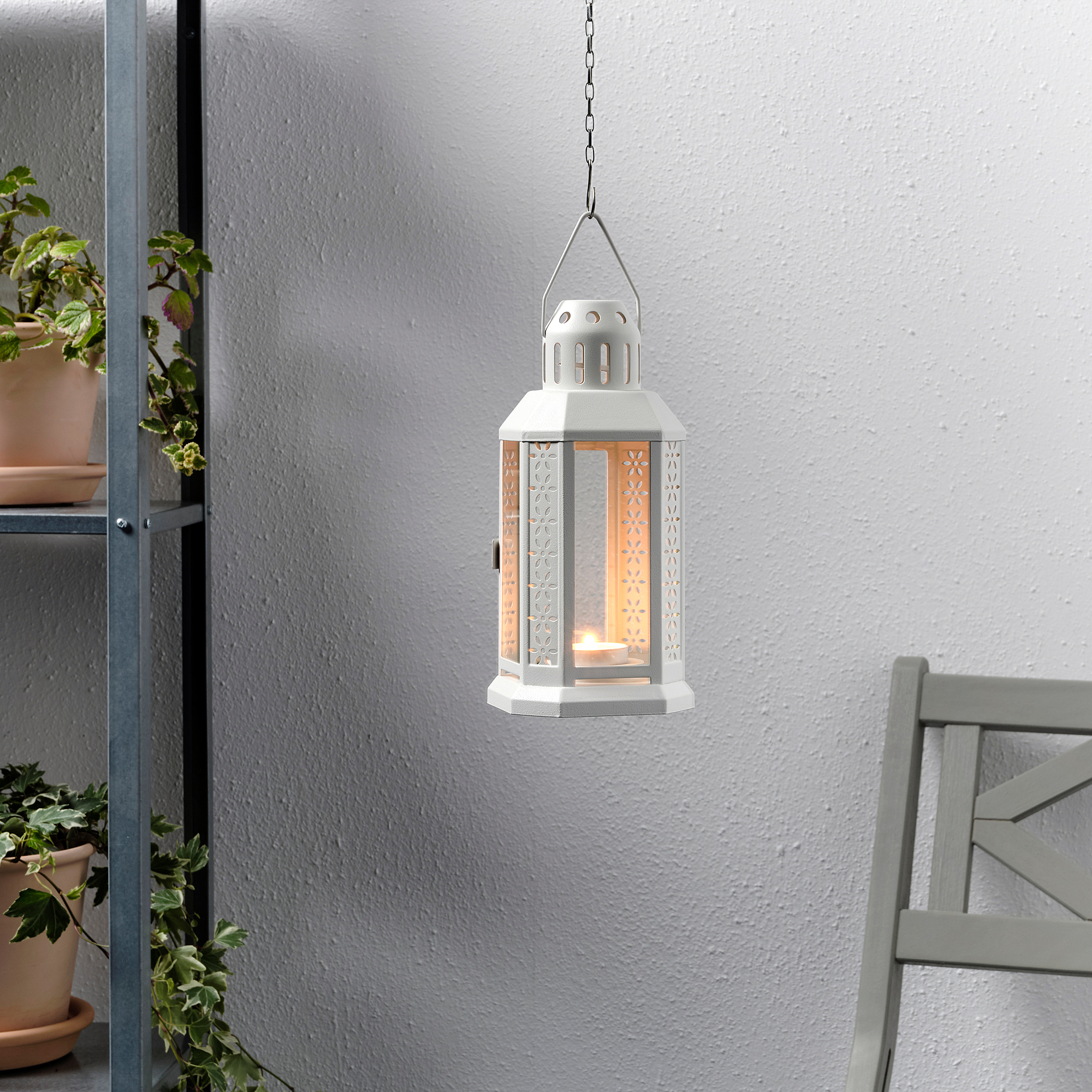 ENRUM lantern for tealight, in/outdoor