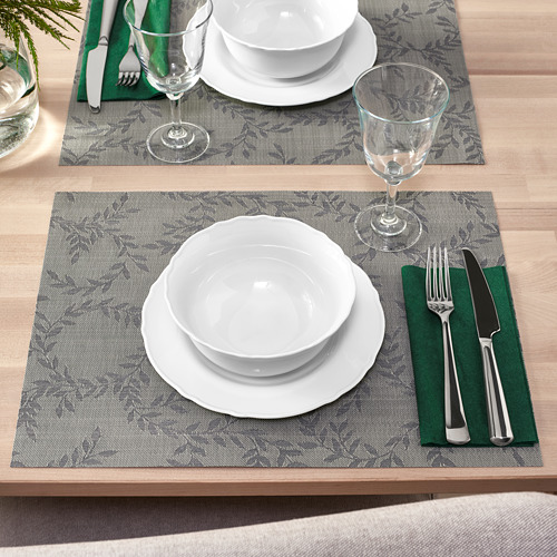 SNOBBIG - place mat, patterned/grey | IKEA Taiwan Online - PE781034_S4