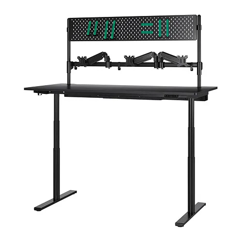 MÅLOMRÅDE - 升降式電競桌, 附監控臂/電動 黑色, 180x80 公分 | IKEA 線上購物 - PE993714_S4