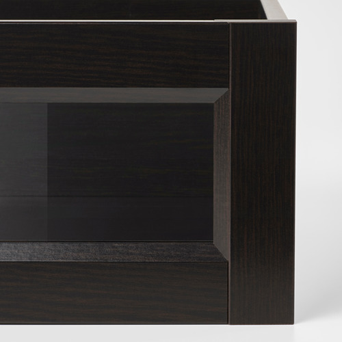 KOMPLEMENT - drawer with framed glass front, black-brown | IKEA Taiwan Online - PE750599_S4