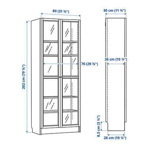 BILLY/OXBERG bookcase