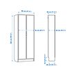 BILLY/HÖGBO bookcase with glass doors