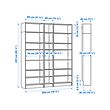 BILLY bookcase w height extension units