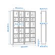 BILLY/OXBERG 書櫃附玻璃門板組合
