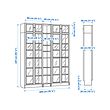 BILLY/OXBERG bookcase w glass doors/ext unit