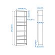 BILLY bookcase with height extension unit