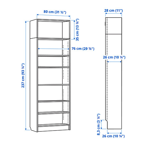 BILLY - bookcase, white | IKEA Taiwan Online - PE849840_S4