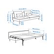 SÖDERHAMN 3-seat sofa-bed section