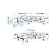 SÖDERHAMN corner sofa-bed, 6-seat
