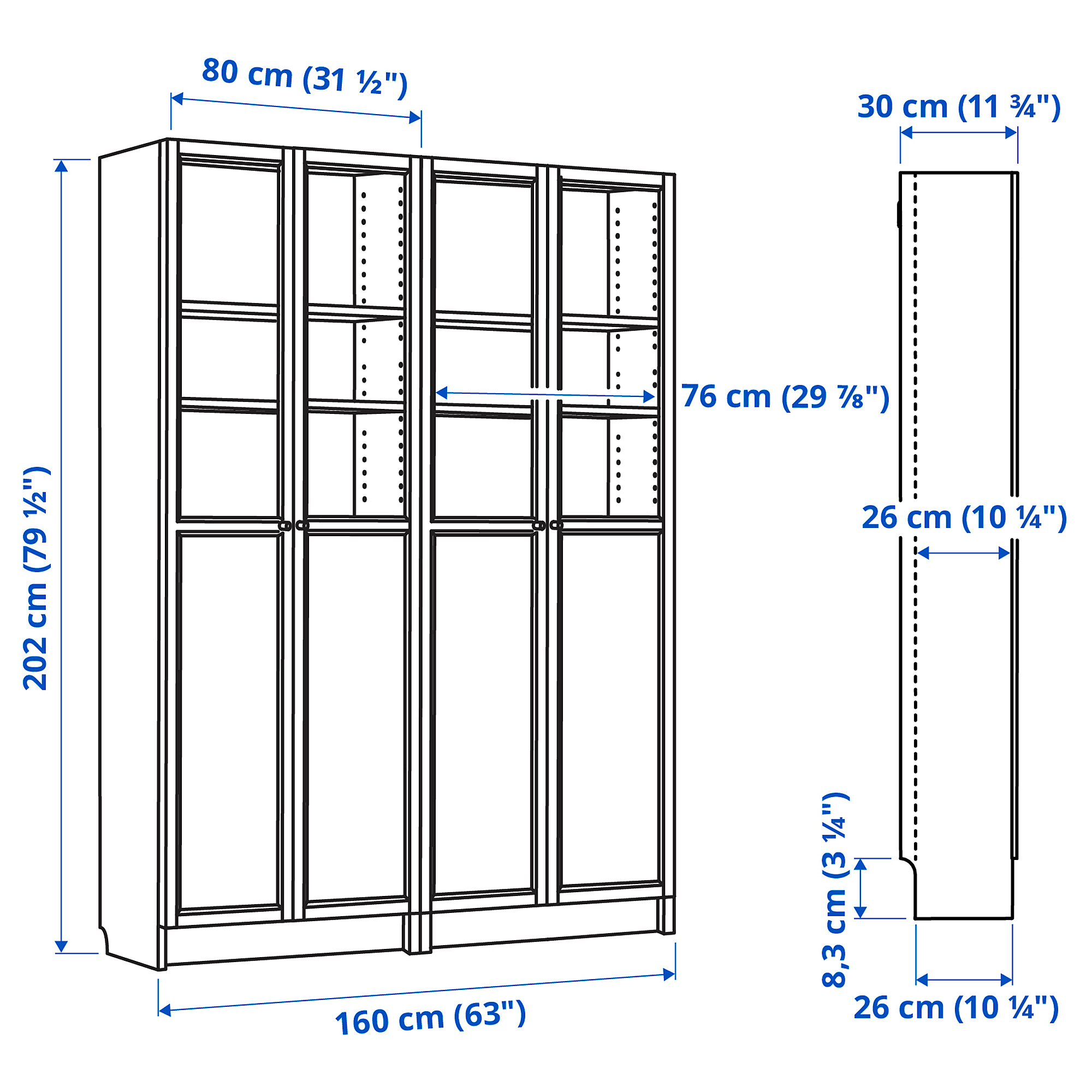 BILLY/OXBERG bookcase