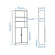 BILLY/HÖGBO bookcase with glass doors