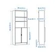 BILLY/HÖGBO bookcase with glass doors