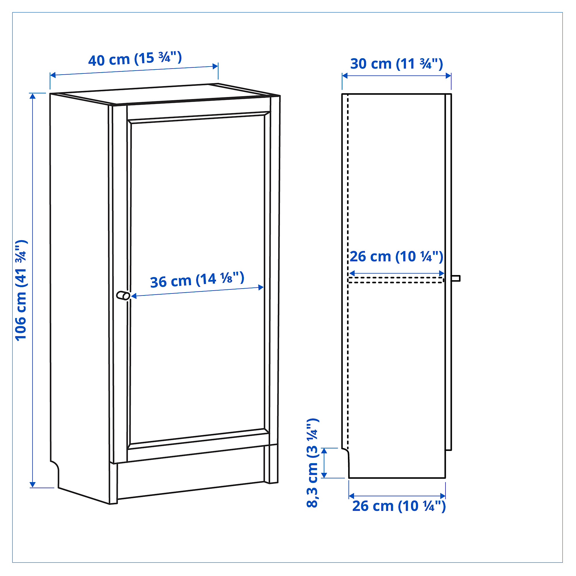 BILLY/OXBERG bookcase with door