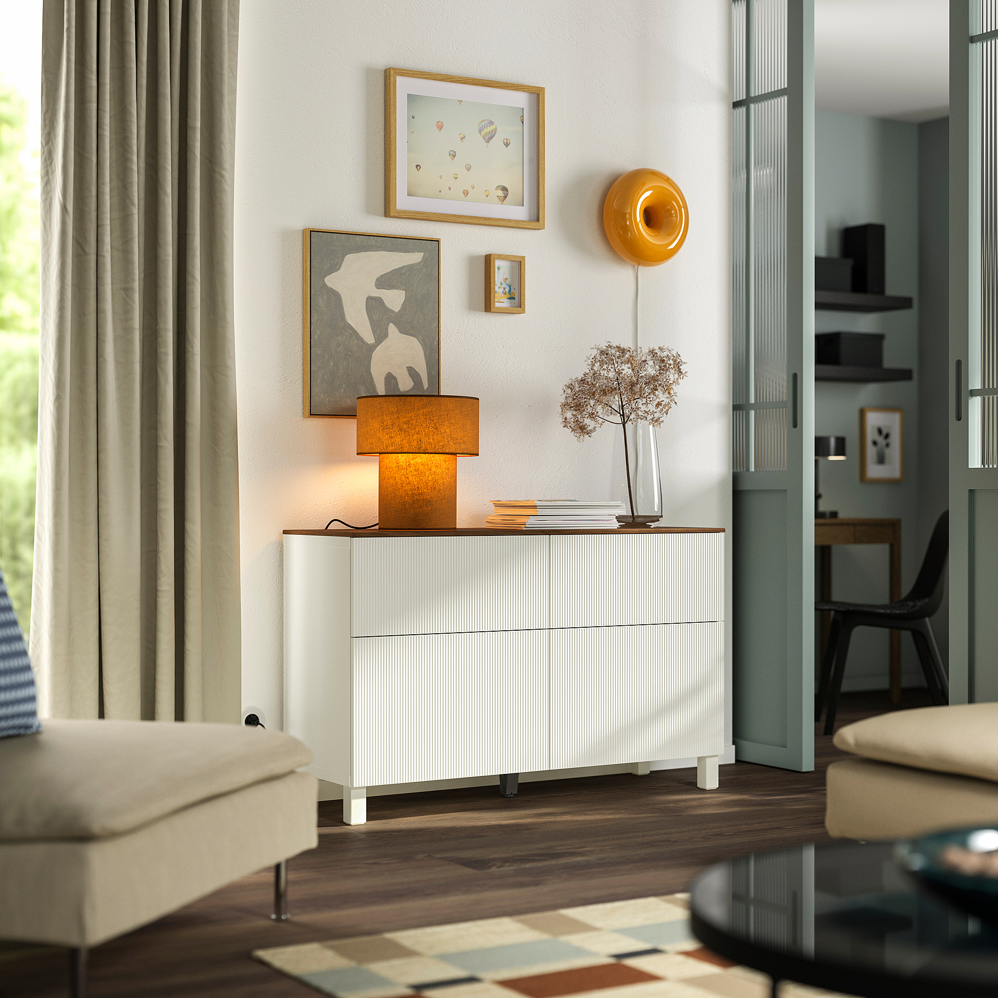 BESTÅ storage combination w doors/drawers