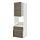 METOD/MAXIMERA - high cabinet f oven+door/2 drawers, white/Voxtorp walnut effect | IKEA Taiwan Online - PE544155_S1