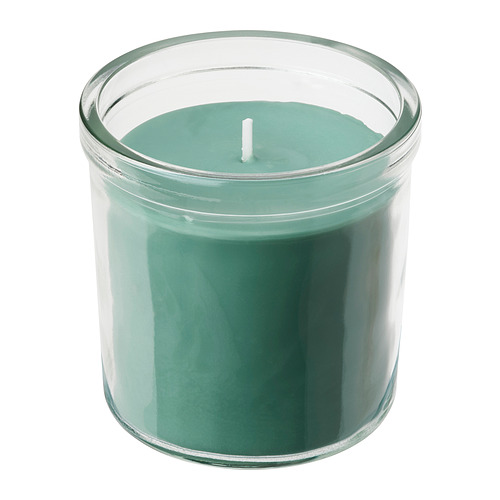 HEDERSAM - 香氛杯狀蠟燭, 鮮草香/淺綠色 | IKEA 線上購物 - PE850018_S4