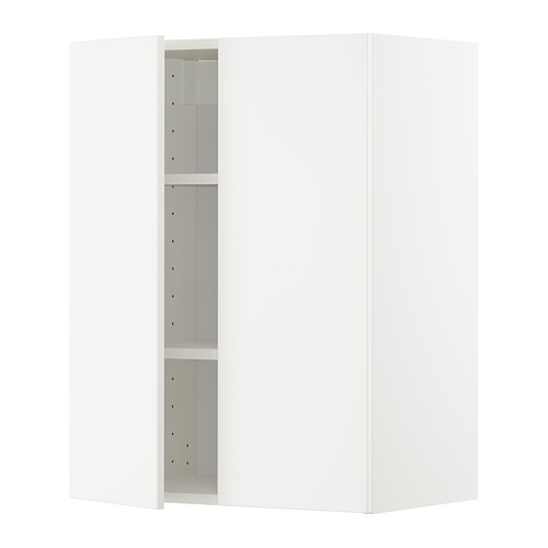 METOD - 壁櫃附層板/2門板, 白色/Veddinge 白色, 60x37x80 公分 | IKEA 線上購物 - PE711096_S4