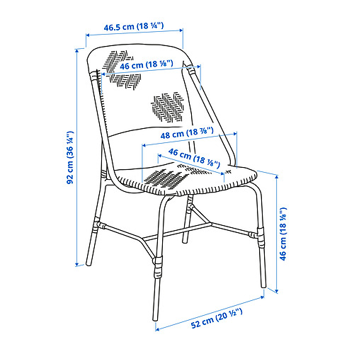 VASSHOLMEN chair, in/outdoor