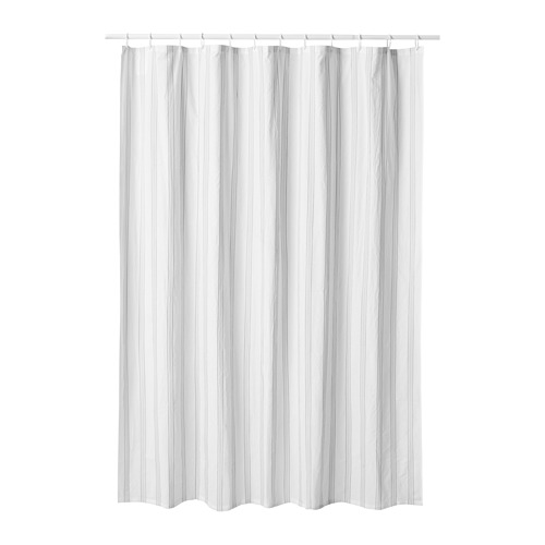 SVARTSTARR - shower curtain, white/grey, 180x200 cm | IKEA Taiwan Online - PE888932_S4