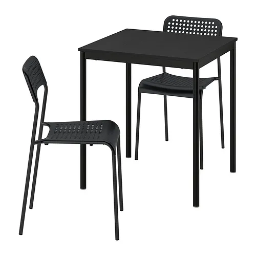 SANDSBERG - 一桌二椅, 黑色 黑色/黑色, 67x67 公分 | IKEA 線上購物 - PE993961_S4