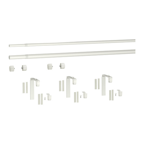HUGAD/RÄCKA double curtain rod combination