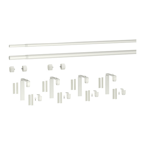 HUGAD/RÄCKA double curtain rod combination