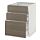 METOD - base cabinet with 3 drawers, white Maximera/Voxtorp walnut | IKEA Taiwan Online - PE544280_S1