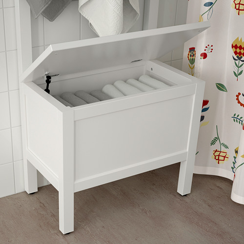 HEMNES - 儲物凳附毛巾架/掛鉤, 白色 | IKEA 線上購物 - PE718616_S4
