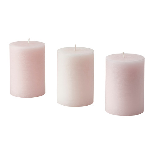 LUGNARE - scented pillar candle, Jasmine/pink, 30 hr | IKEA Taiwan Online - PE850084_S4