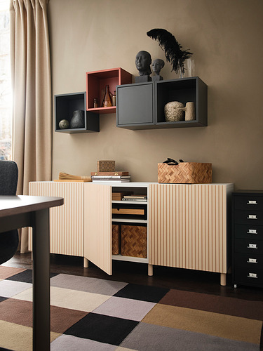 EKET - wall-mounted cabinet combination, dark grey | IKEA Taiwan Online - PH181287_S4